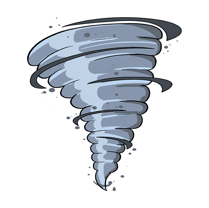 Cách vẽ Tornado: Bước 10