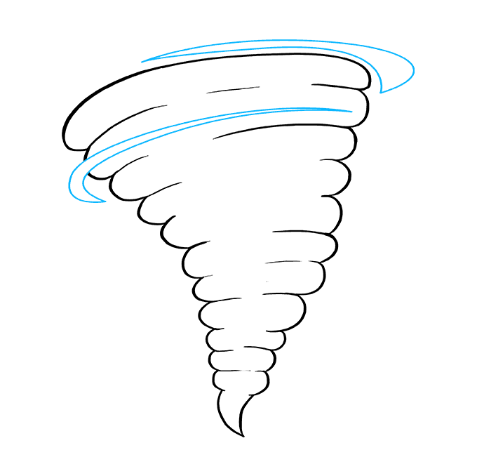 Cách vẽ Tornado: Bước 7