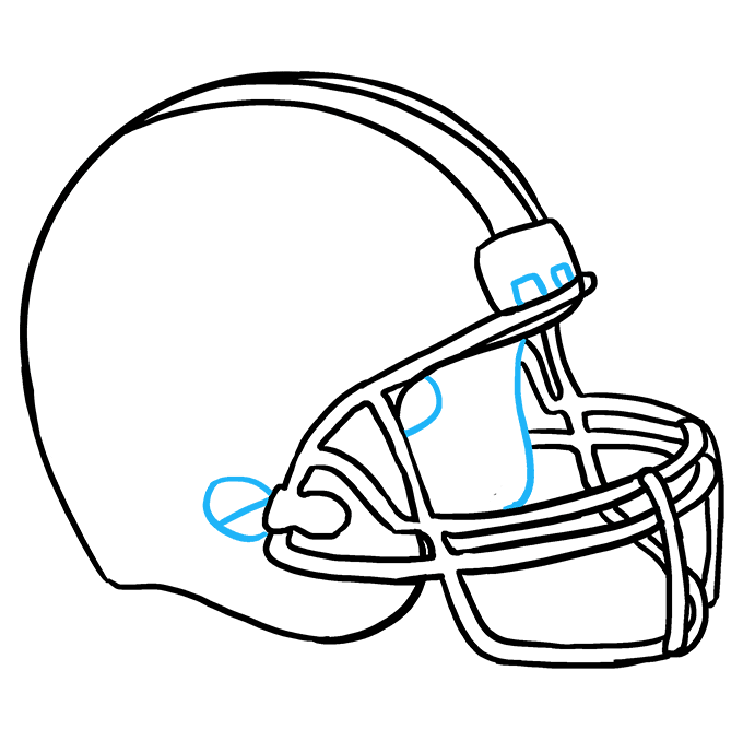 Cách vẽ mũ bảo hiểm bóng đá: Bước 9