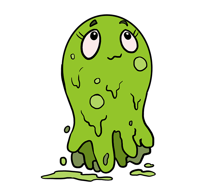 Cách vẽ Slime: Bước 10