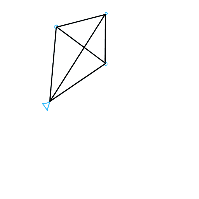 Cách vẽ diều: Bước 3