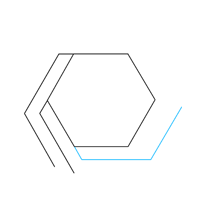 Cách vẽ hình lục giác bất khả thi: Bước 4