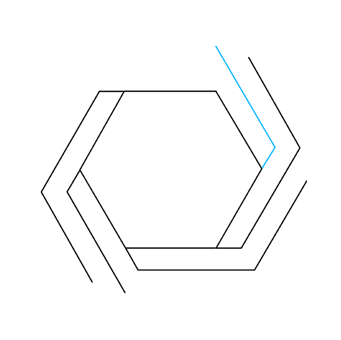 Cách vẽ hình lục giác bất khả thi: Bước 6