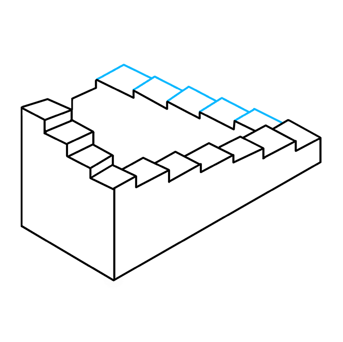 Cách vẽ cầu thang bất khả thi: Bước 8