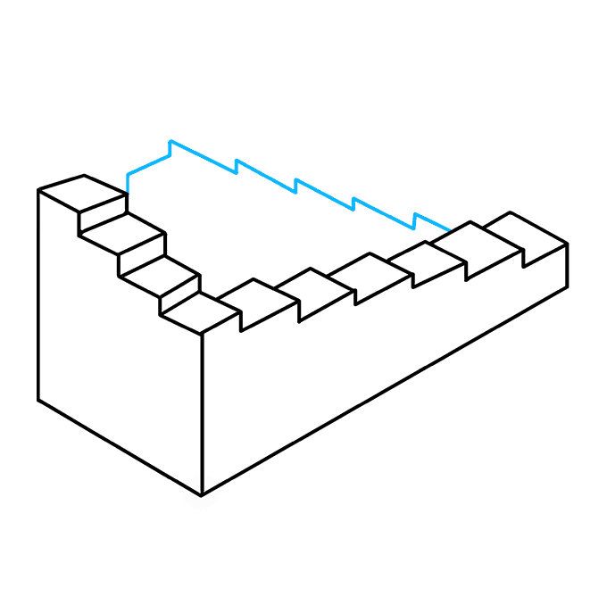 Cách vẽ cầu thang bất khả thi: Bước 7