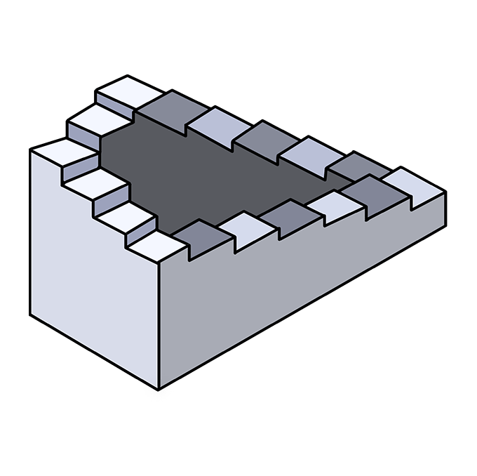 Cách vẽ cầu thang bất khả thi: Bước 10