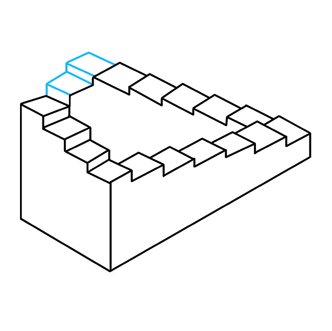 Cách vẽ cầu thang bất khả thi: Bước 9