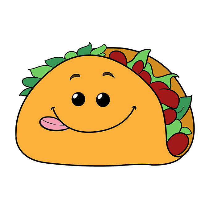 Cách vẽ Funny Taco: Bước 10