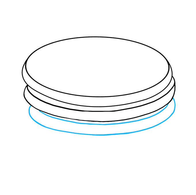 Cách vẽ bánh kếp: Bước 4