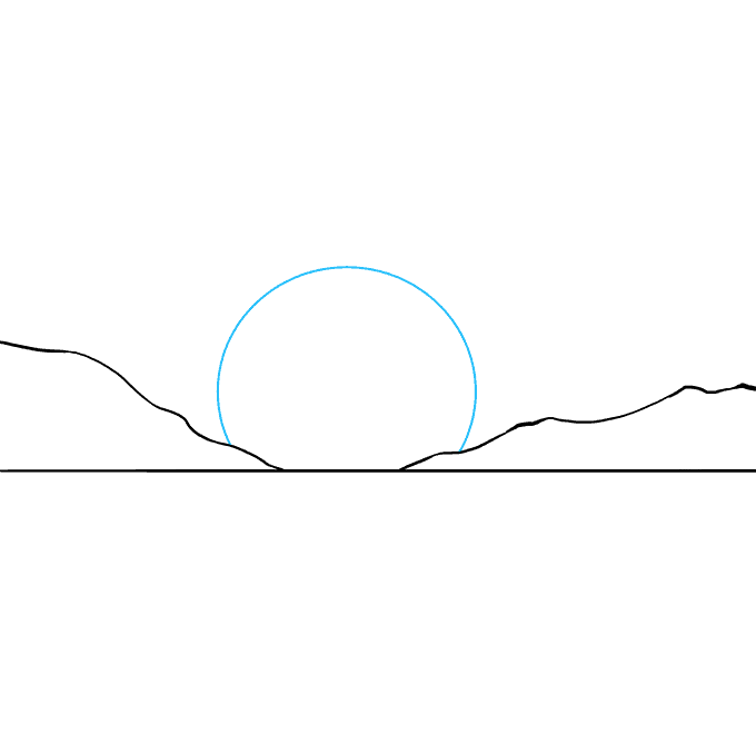 Cách vẽ hoàng hôn: Bước 4