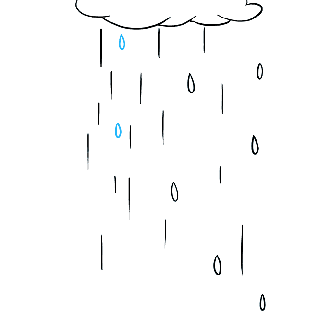 Cách vẽ mưa: Bước 7