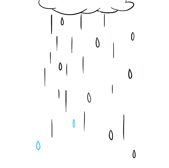 Cách vẽ mưa: Bước 8