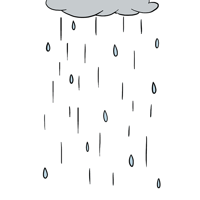 Cách vẽ mưa: Bước 10