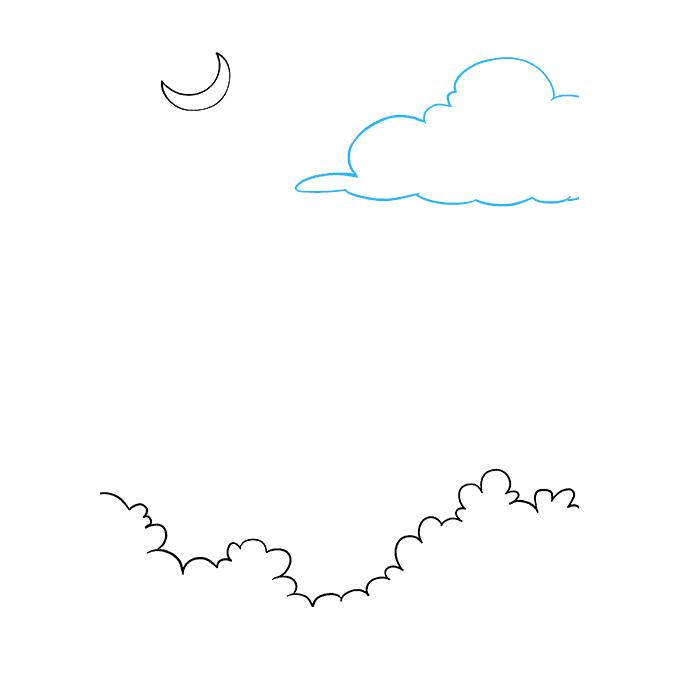 Cách vẽ bầu trời đêm: Bước 3