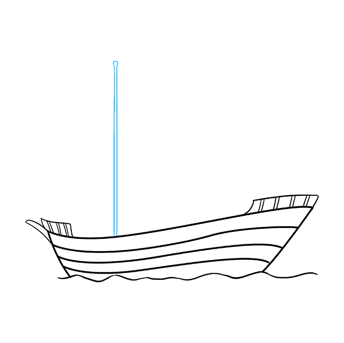 Cách vẽ tàu cướp biển: Bước 6