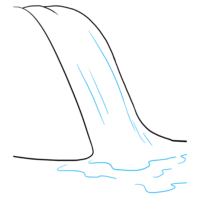 Cách vẽ thác nước: Bước 3