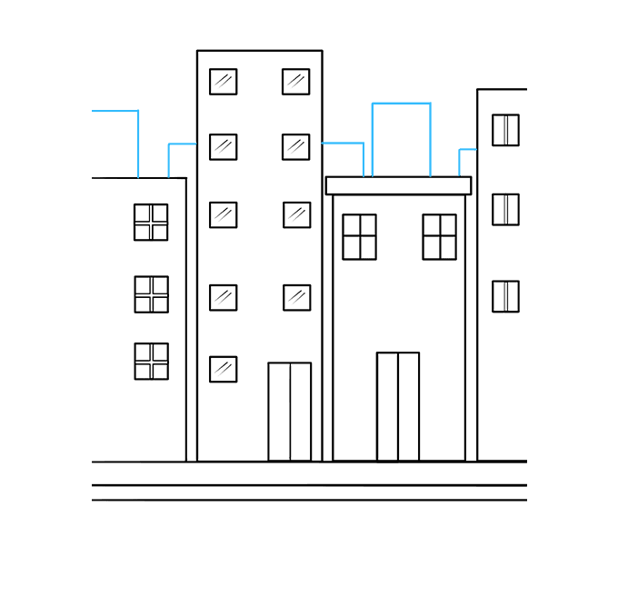 Cách vẽ thành phố: Bước 8