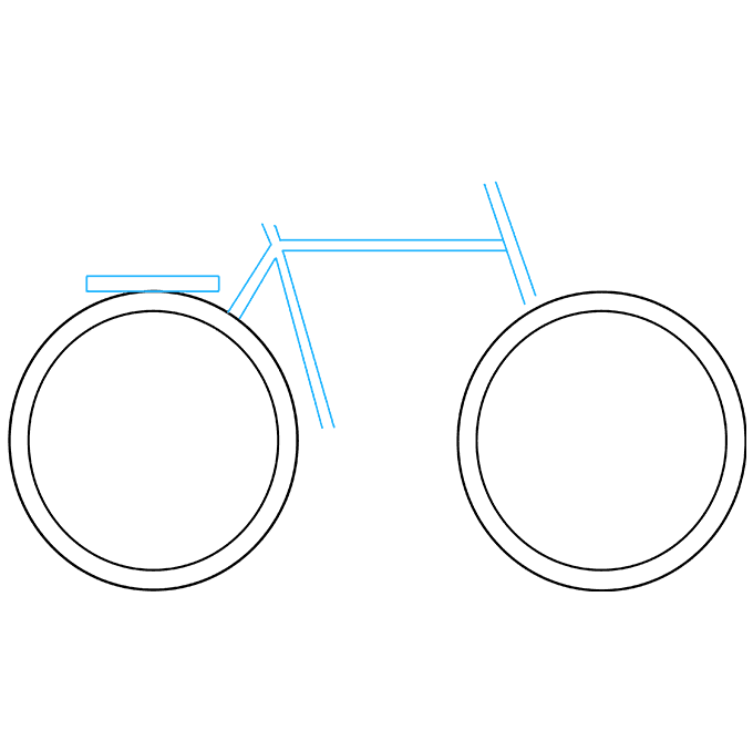 Cách vẽ xe đạp: Bước 4