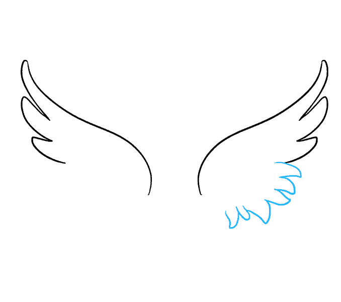 Cách vẽ đôi cánh thiên thần: Bước 4