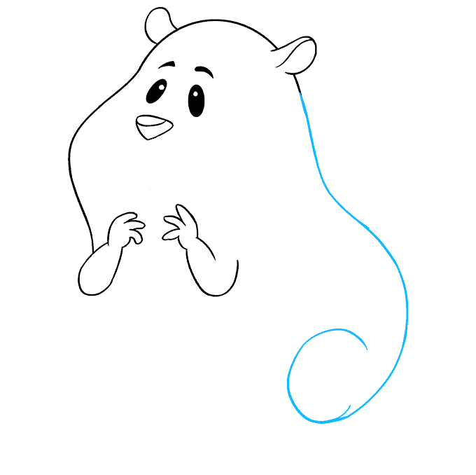 Cách vẽ Hamster: Bước 6