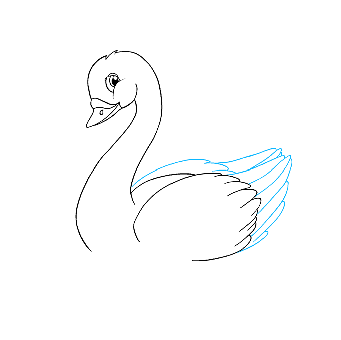 Cách vẽ Swan: Bước 7