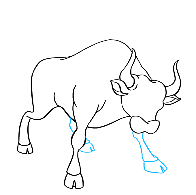 Cách vẽ Bull: Bước 7