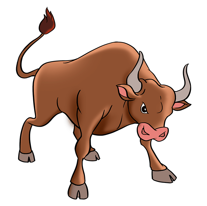 Cách vẽ Bull: Bước 10