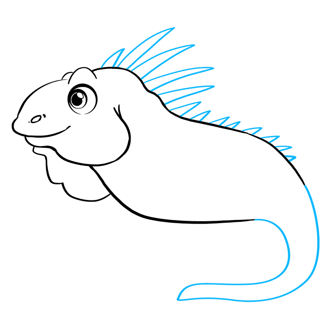 Cách vẽ Iguana: Bước 7