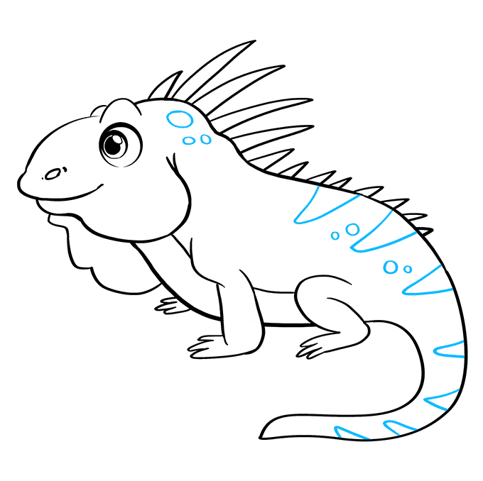 Cách vẽ Iguana: Bước 9