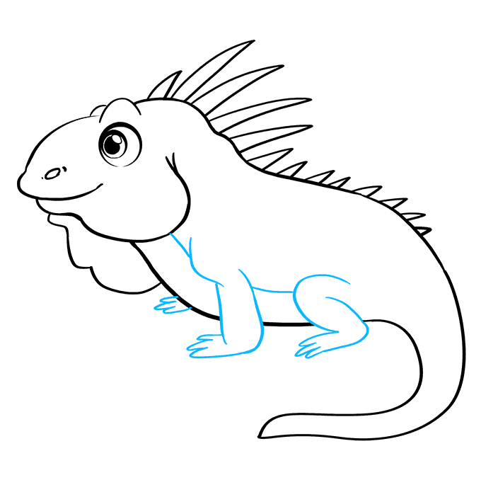 Cách vẽ Iguana: Bước 8