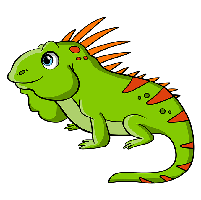 Cách vẽ Iguana: Bước 10