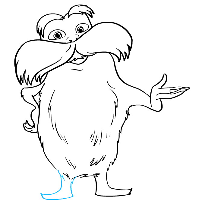 Cách vẽ Lorax của Tiến sĩ Seuss: Bước 9