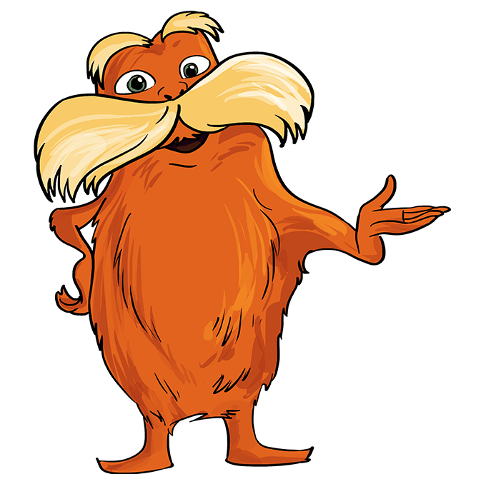 Cách vẽ Lorax của Tiến sĩ Seuss: Bước 10