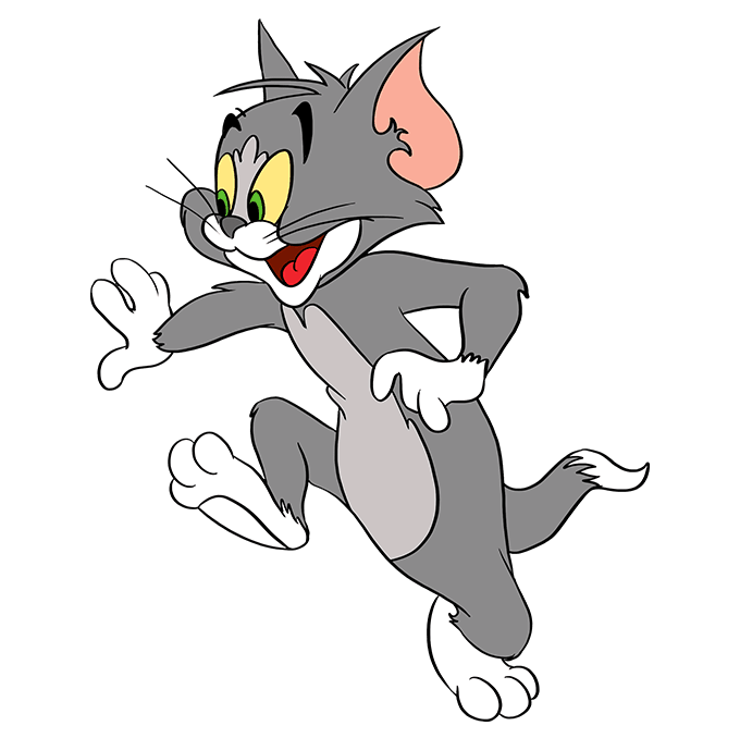 Cách vẽ Tom từ Tom và Jerry: Bước 10