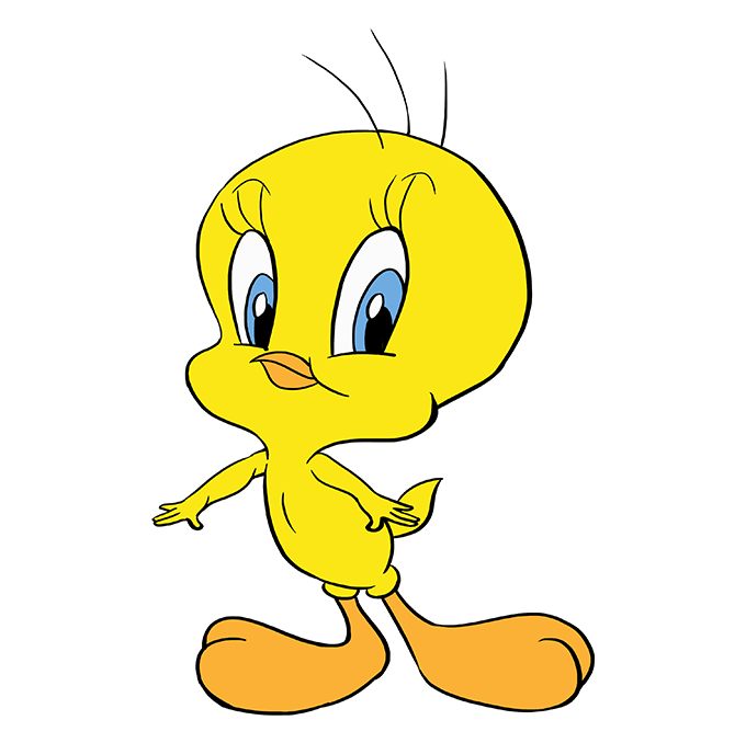 Cách vẽ Tweety Bird: Bước 10