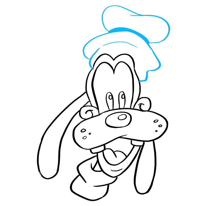 Cách vẽ Goofy: Bước 8