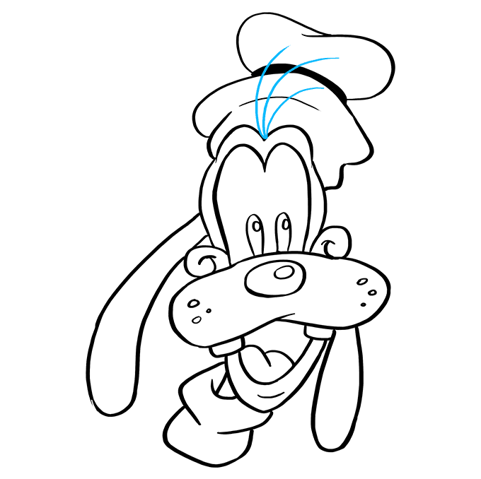 Cách vẽ Goofy: Bước 9