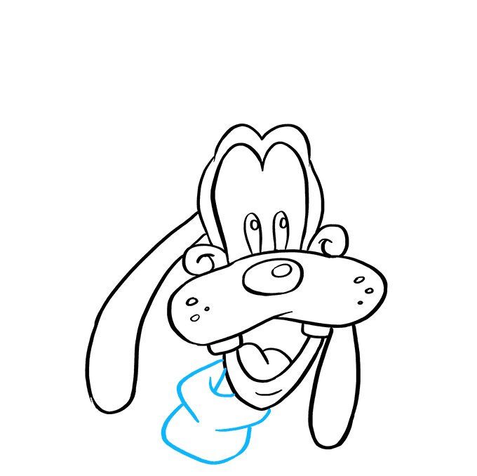 Cách vẽ Goofy: Bước 7