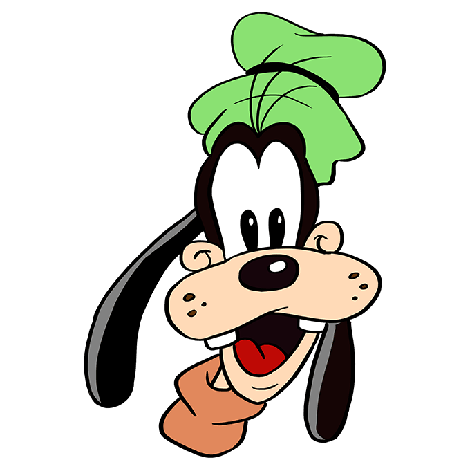 Cách vẽ Goofy: Bước 10