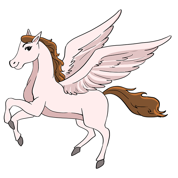 Cách vẽ Pegasus: Bước 10