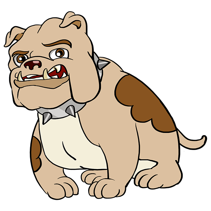 Cách vẽ Bulldog: Bước 10