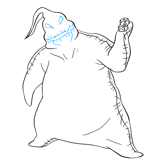 Cách vẽ Oogie Boogie khỏi cơn ác mộng trước Giáng sinh: Bước 9