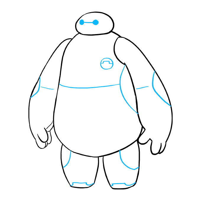 Cách vẽ Baymax từ Big Hero 6: Bước 9