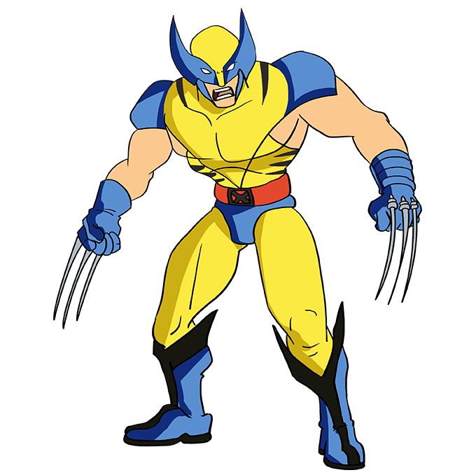 Cách vẽ Wolverine trong X-Men: Bước 10