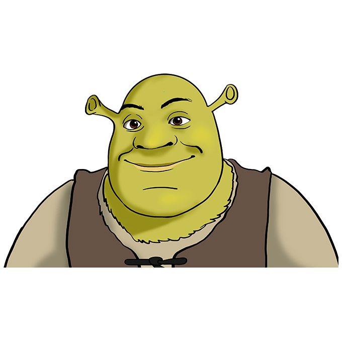 Cách vẽ Shrek: Bước 10