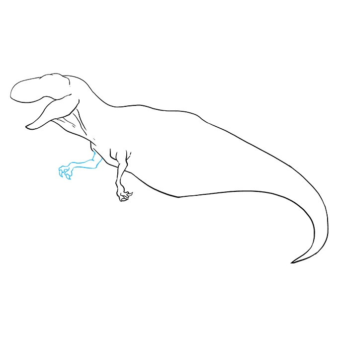 Cách vẽ Tyrannosaurus Rex: Bước 7