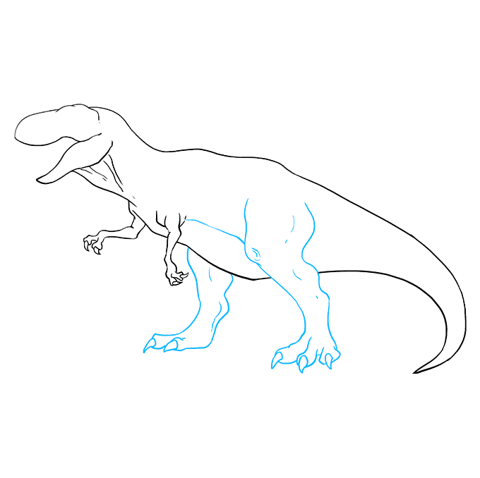 Cách vẽ Tyrannosaurus Rex: Bước 8