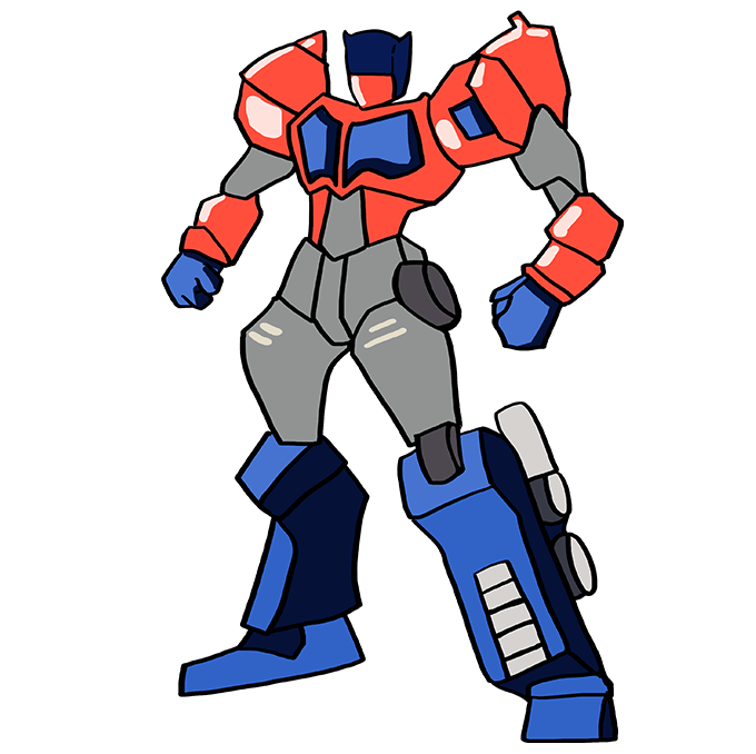 Cách vẽ Optimus Prime từ Transformers: Bước 10