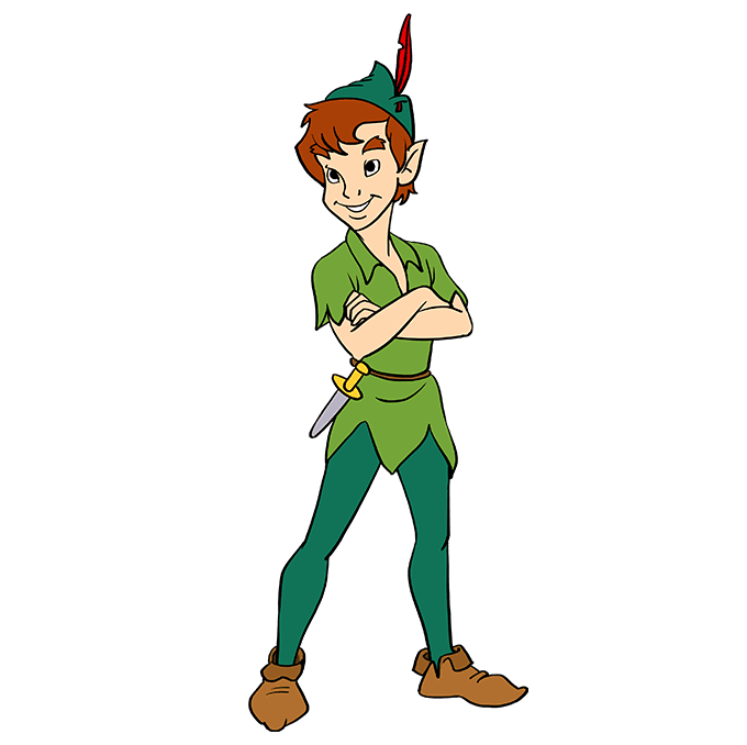 Cách vẽ Peter Pan: Bước 10