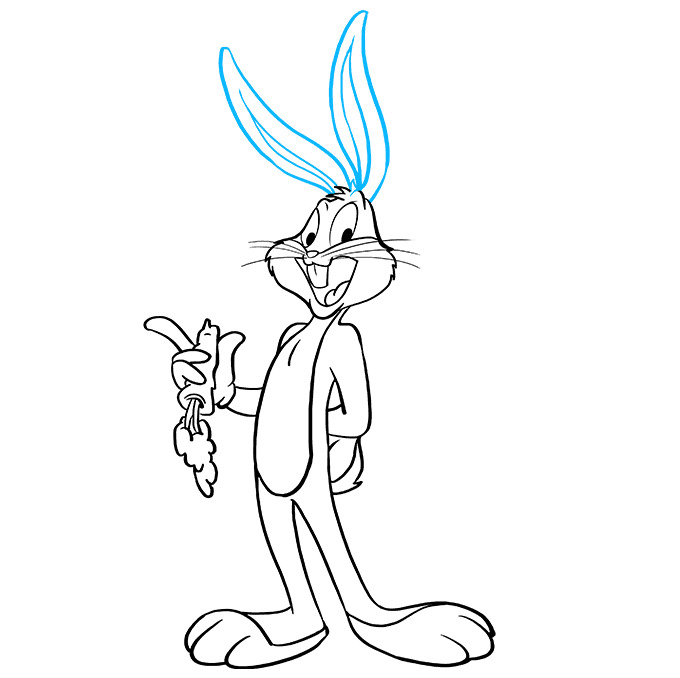 Cách vẽ Bugs Bunny: Bước 9